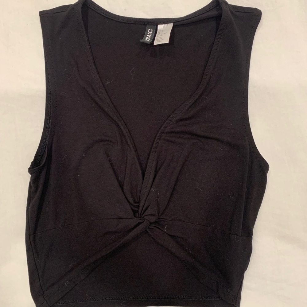 BLACK H&M TWIST TOP